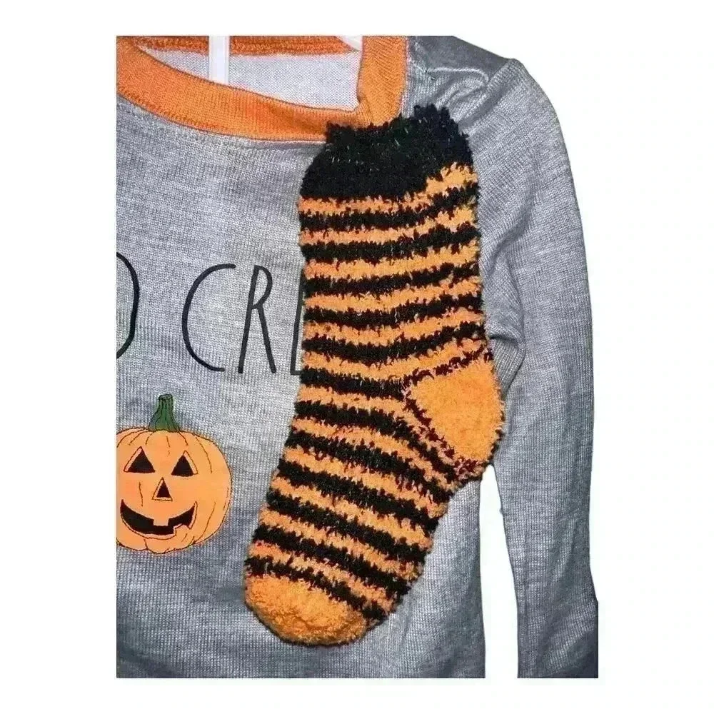 Rae Dunn Unisex Boo‎ Crew Pajama Set, Size 4
